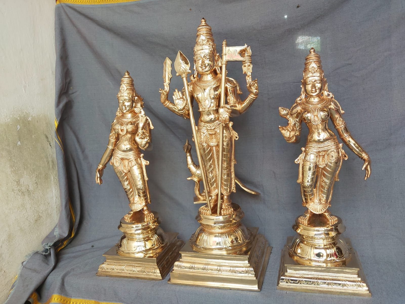 Lord Murugan with Valli and Devasena